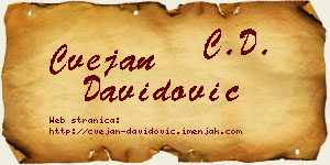 Cvejan Davidović vizit kartica